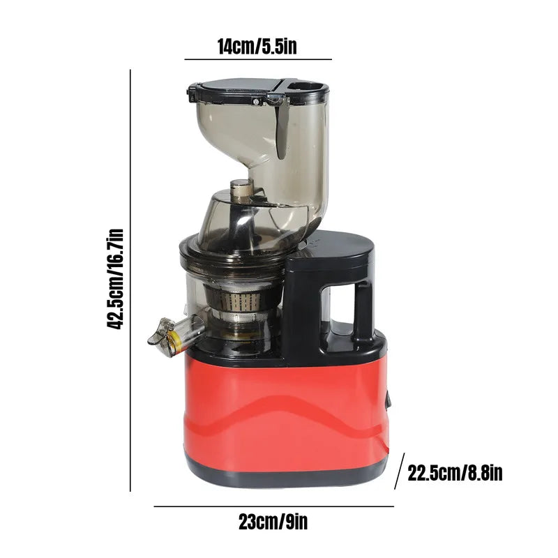 2025 New Juicer Machines 3.15inch Slow Cold Press Juicer with Large Feed Chute Cold Press Juicers for Vegetables and Fruits