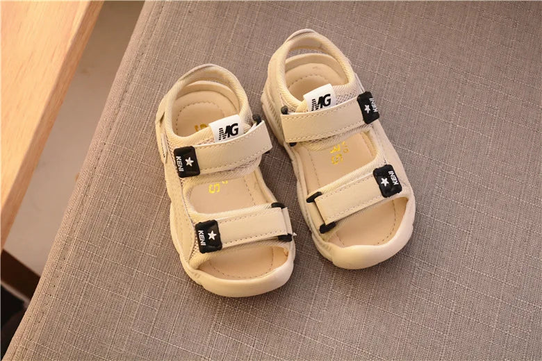 Princepard 2022 Summer Boys' Sandals – Soft Sole Beach Shoes with Anti-Kick Baotou Design for Infants and Toddlers