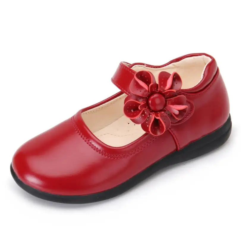 Leather Shoes for Children Wedding Dress Princess School Shoes Kids Summer Bow-knot Black Student Sandals