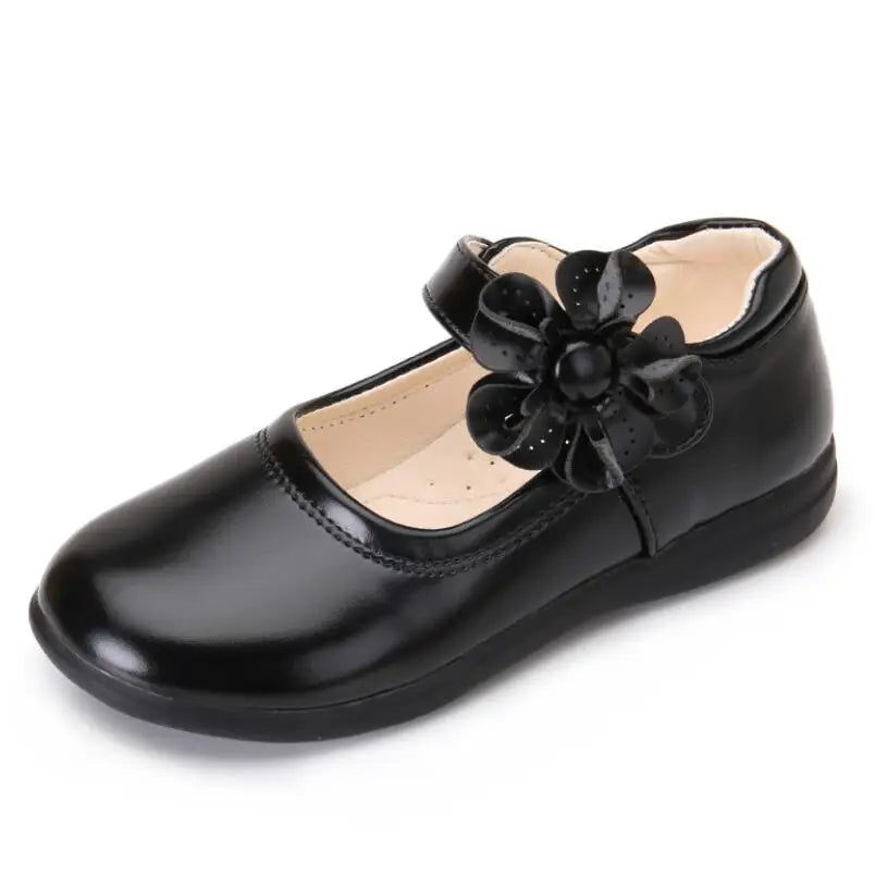 Leather Shoes for Children Wedding Dress Princess School Shoes Kids Summer Bow-knot Black Student Sandals