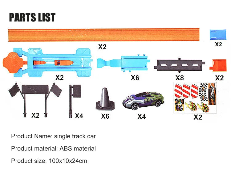Stunt Speed Double Car Wheels Model Toys For Kids Racing Track Diy Assembled Rail Kits Educational Interactive Boy Children Toy