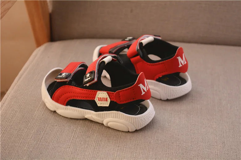 Princepard 2022 Summer Boys' Sandals – Soft Sole Beach Shoes with Anti-Kick Baotou Design for Infants and Toddlers