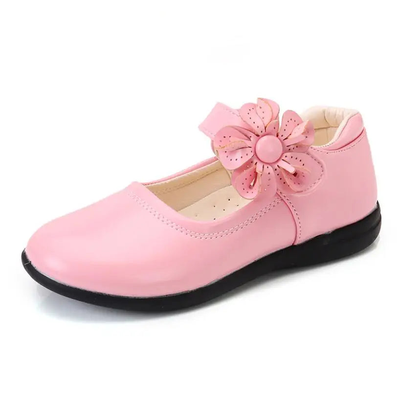 Leather Shoes for Children Wedding Dress Princess School Shoes Kids Summer Bow-knot Black Student Sandals