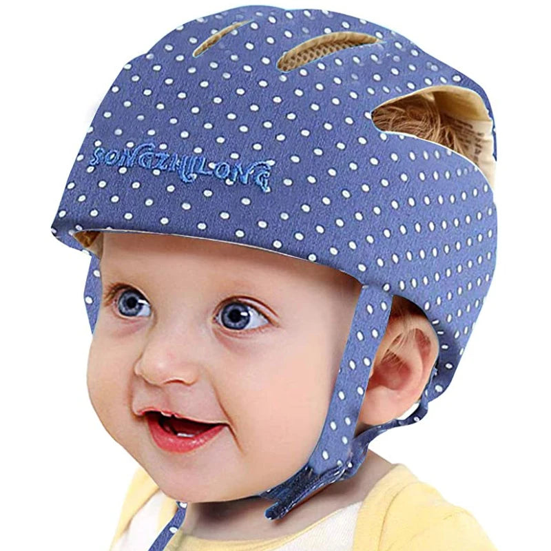 Baby Helmet Safety Cap For Babies Boys Girls Summer Breathable Cotton Mesh Hat Children Crawl Walk Playing Infant Anti Collision