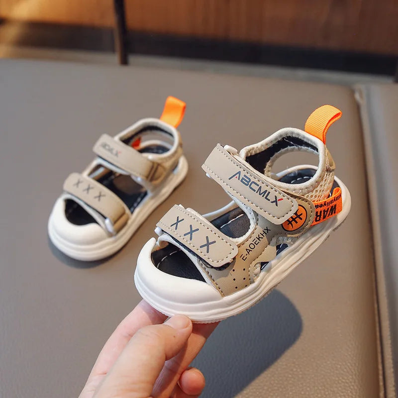 Boys Sandals Summer New Children's Soft-soled Non-slip Beach Girl Shoes Toddler Baby Casual Sports Shoes Slipper Size 16-26