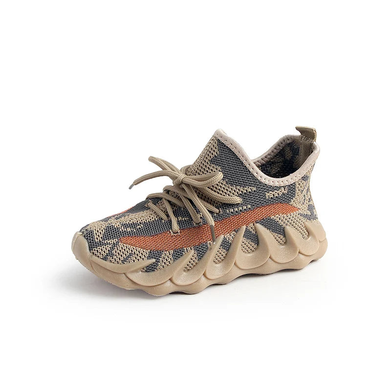 2025 Autumn Styles Boys Sneakers Children's Shoes Breathable Mesh Shoes Fly Weaving Girls Casual Shoes Soft Sole Baby