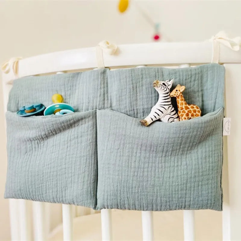 New Portable Baby Crib Storage Bag Multifunctional Newborn Bed Headboard Organizer For Kids Baby Bedding Diaper Bag