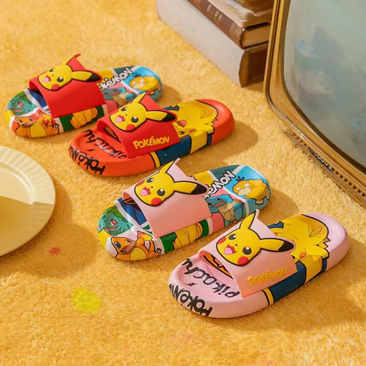 Children's Summer Flip-flops Indoor Cartoon Slippers with Non-slip Soft Soles for Boys and Girls