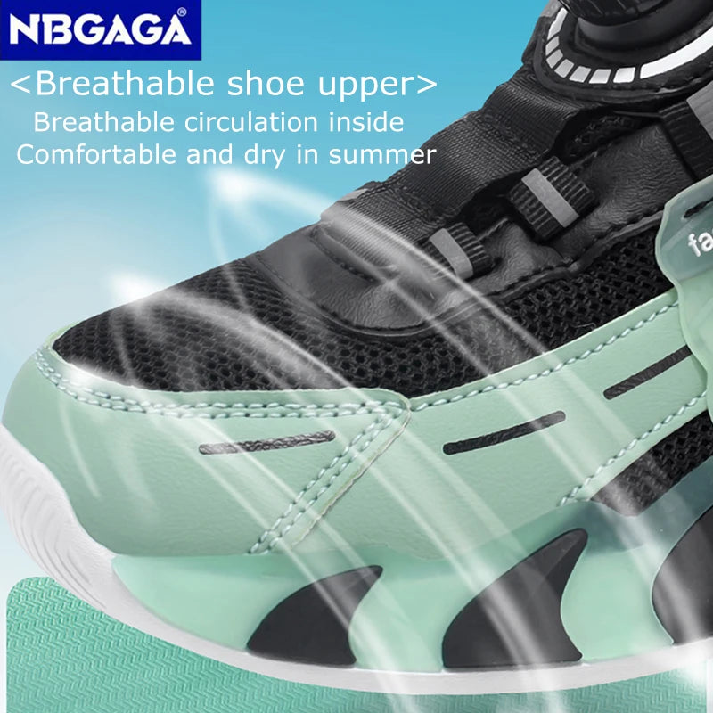 Trendy Kids Basketball Shoes Breathable Lightweight Children Boys' Running Leisure Sneaker Non-slip Outdoor Tennis
