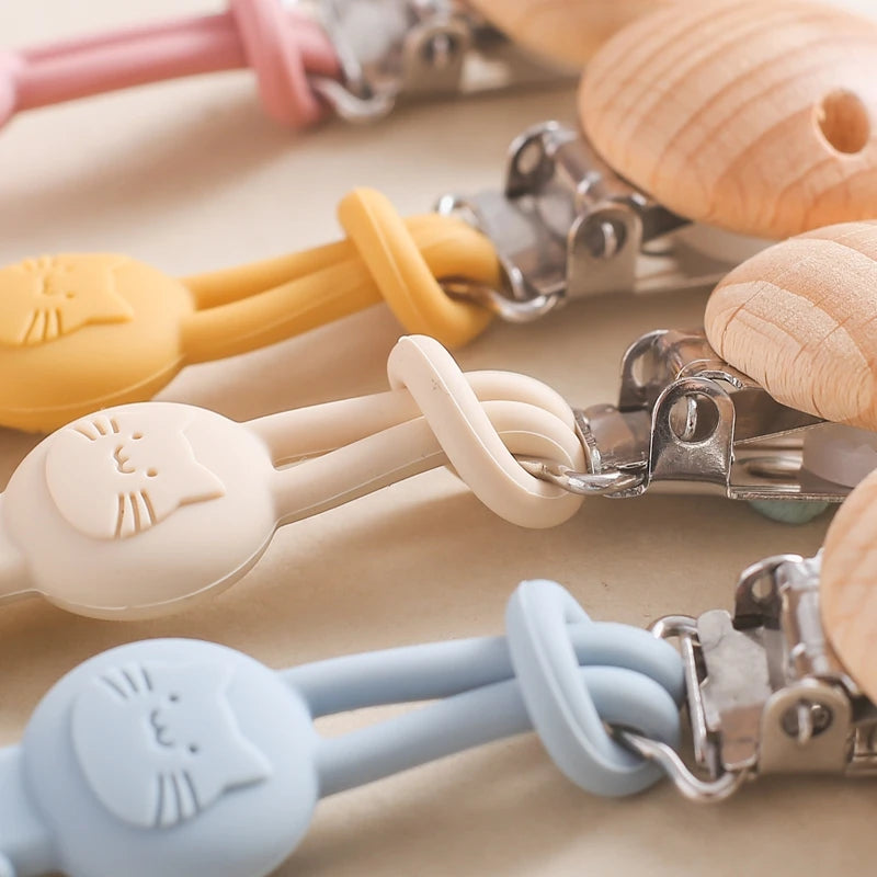 Finger Teether Silicone Pacifier Chain Baby Teether No BPA Teething Ring Gum Baby Care Equipment Silicone Baby Care Utensils