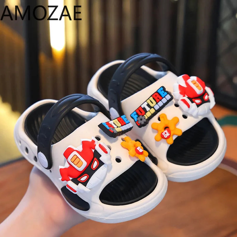 Children's Slippers Boys and Girls Cute Soft Soled Non-slip Indoor Home Slippers Baby Garden Shoes