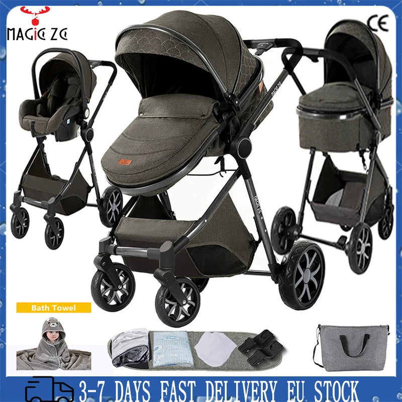 toddler stroller 3 in 1 strollers compact stroller baby stroller and car seat infant stroller mother kids travel system stroller