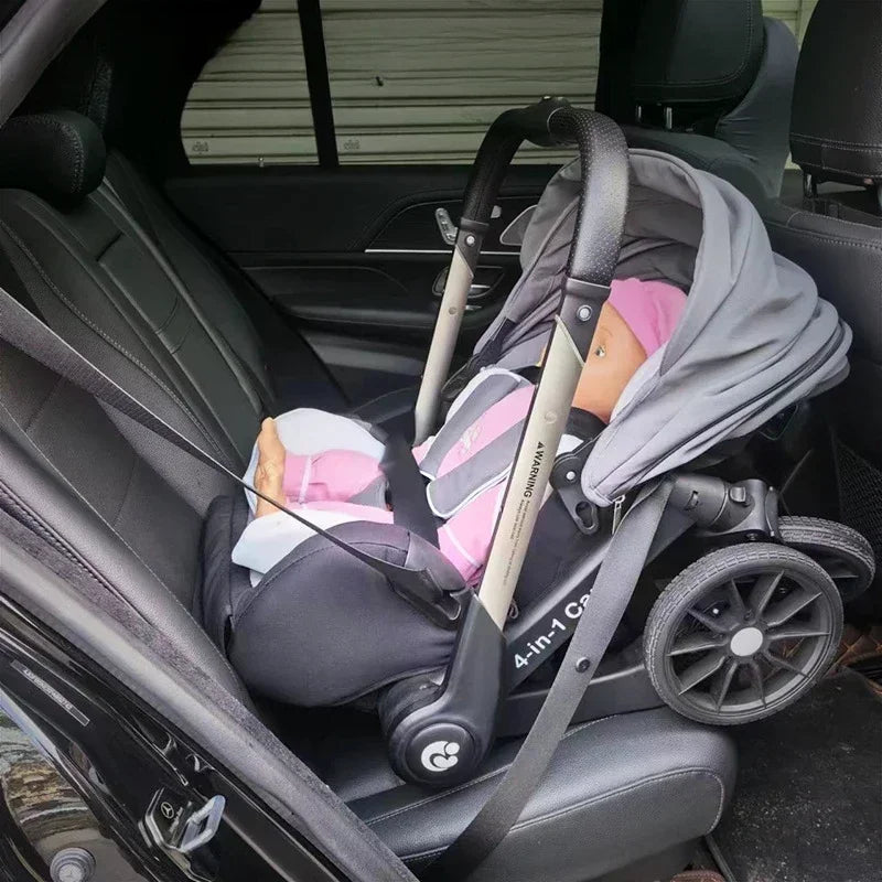 Baby Stroller 4in1 EU Stock, 3 in1 baby trolley car with car seat,multifunctional foldable easy portability baby carriage
