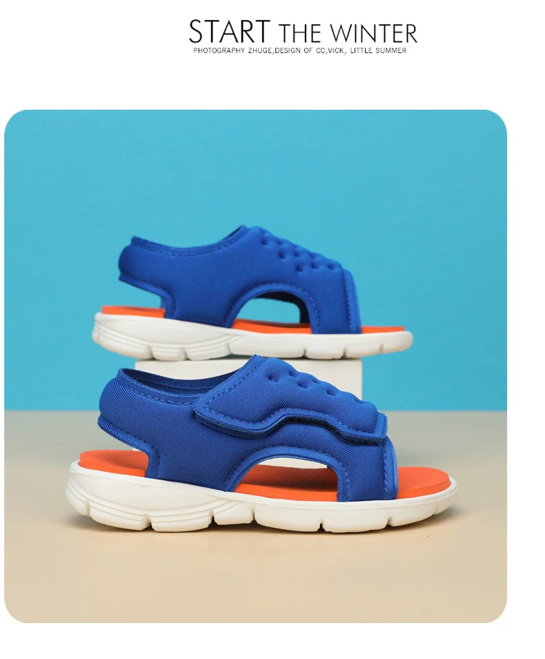 Summer Kids' Sandals – Non-Slip, Soft-Soled Beach & Sport Shoes for Toddlers and Young Children (Sizes 21–30)