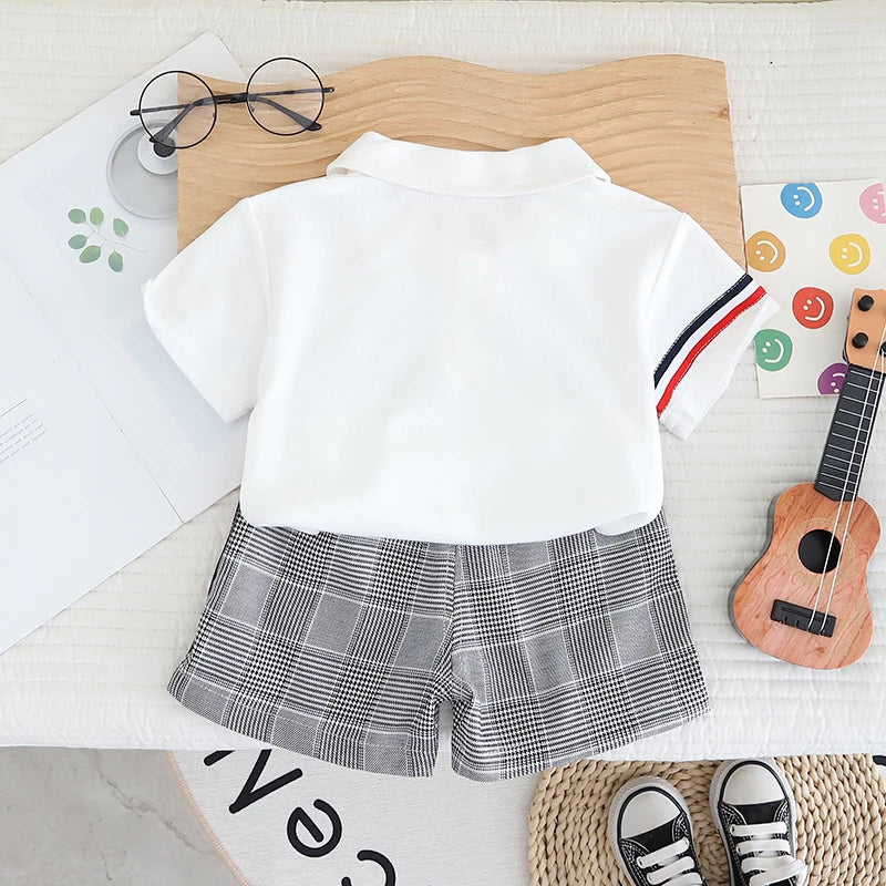 New Summer Baby Clothes Boys Casual Cotton Polo T Shirt Shorts 2Pcs/Set Toddler Costume Kids Children Outfits Infant Tracksuits