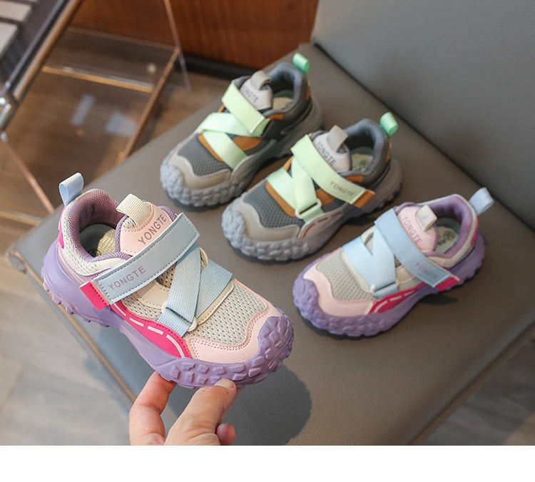 Toddler Shoes For Girls Breathable Mesh Little Kids Casual Sneakers Non-slip Children Sport Shoes tenis
