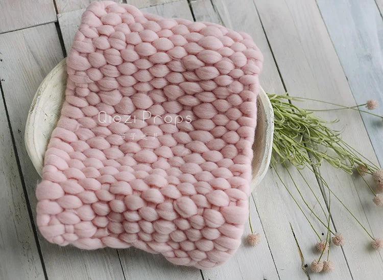 2023Newborn Woolen Merino Blanket for Baby Photography Props,Basket Filler Cushion Blanket