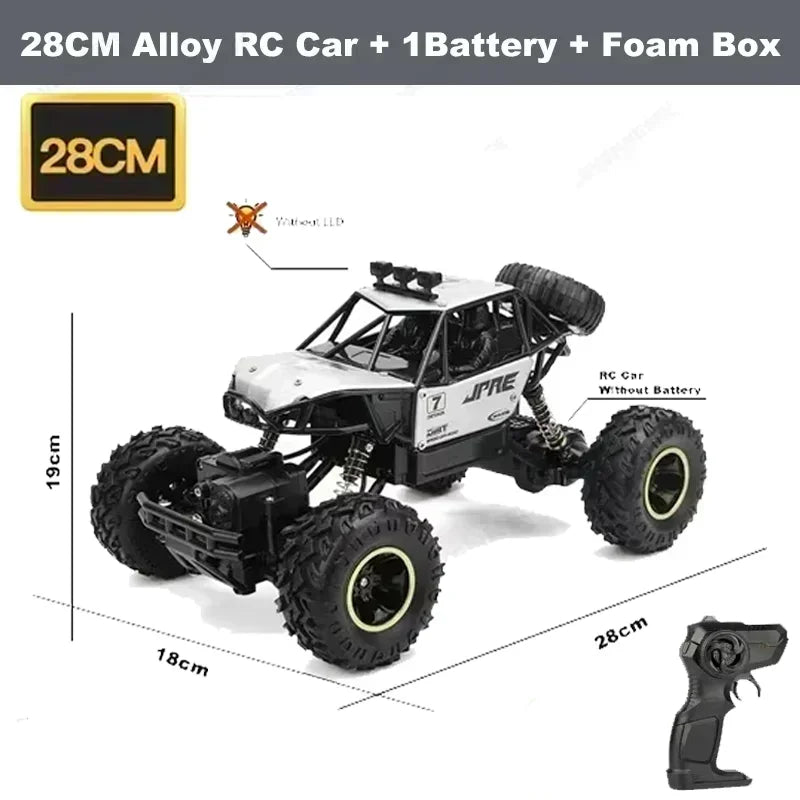 New 4WD RC Cars Off Road Remote Control Cars Radio Buggy Truck Racing Drift with Led Lights RTR Vehicle for Children’s Toy Gifts