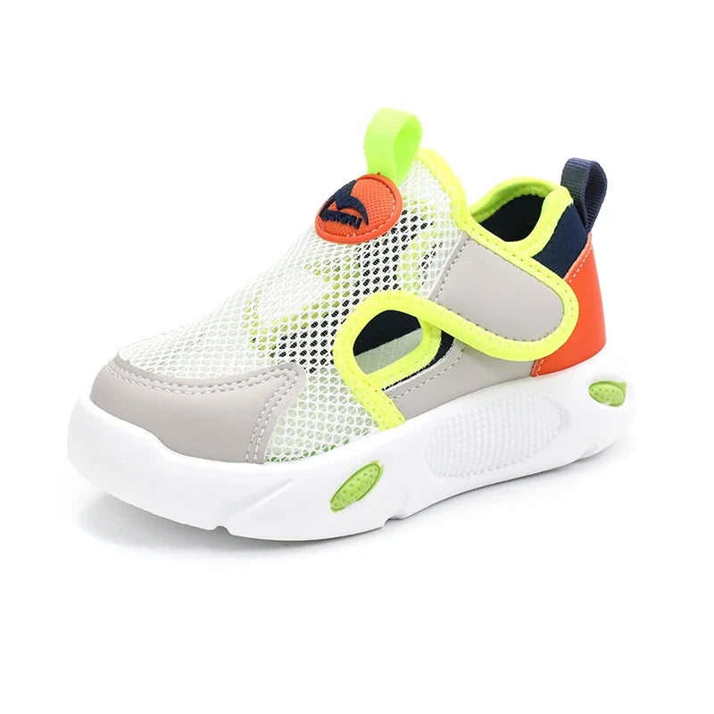 Summer Kids Boys Shoes Breathable Mesh Running Shoes For Girls Lightweight Hook Loop Toddler Shoes Child Sneakers tenis infantil