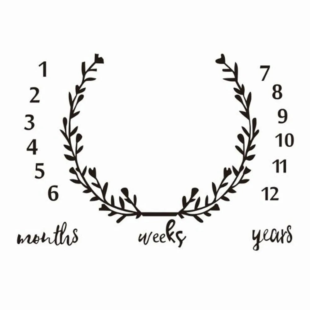 100*100cm Newborn baby Monthly Growth Milestone Blanket photography props Background Cloth Commemorate Rug