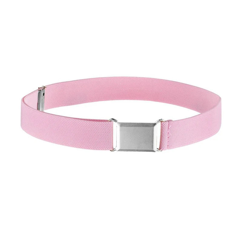 1pcs Kids Elastic Belts Boy Girl Adjustable Elastic Canvas Waistband Stretch Waist Belt With Buckle Student Belt Neutral Belts