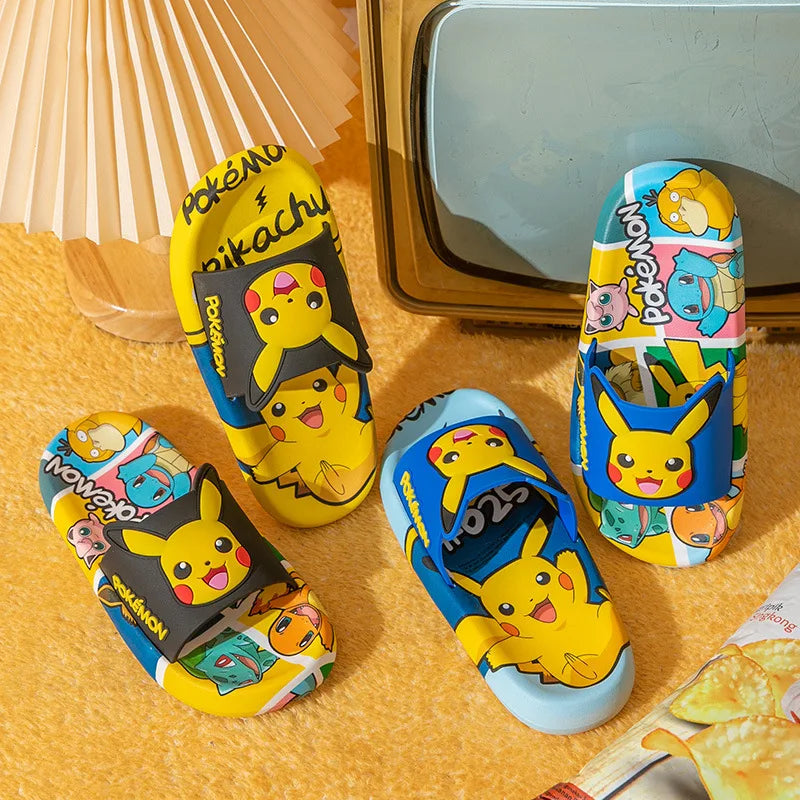 Children's Summer Flip-flops Indoor Cartoon Slippers with Non-slip Soft Soles for Boys and Girls