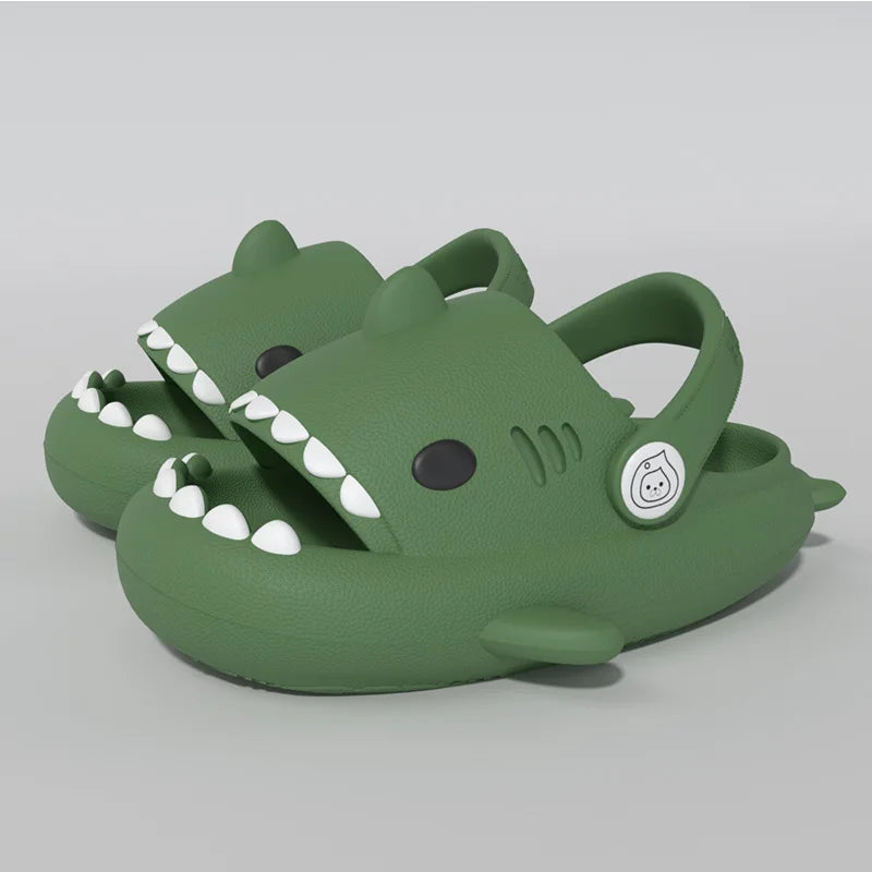 Unisex Shark Slide Sandals – Summer Couple & Kids' Soft Clogs Indoor/Outdoor Platform Slippers for Men and Women