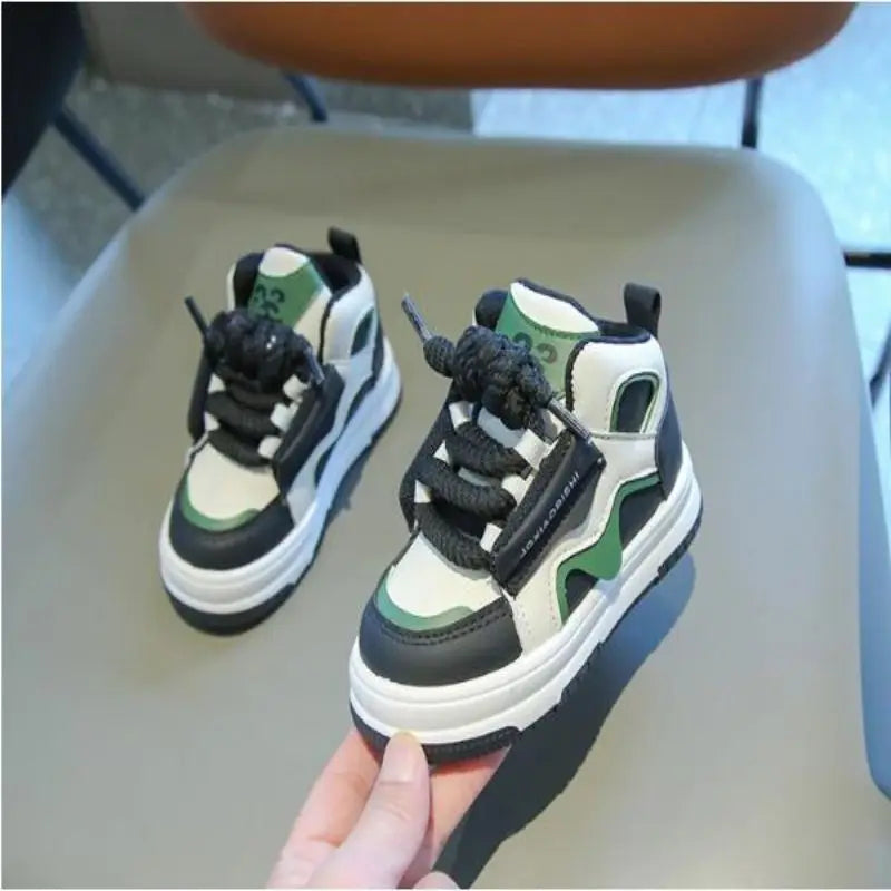 Children's Sports Shoes 2025 Autumn Edition Boys' Casual Board Shoes High Top Girls' Bread Shoes Baby Dad Shoes