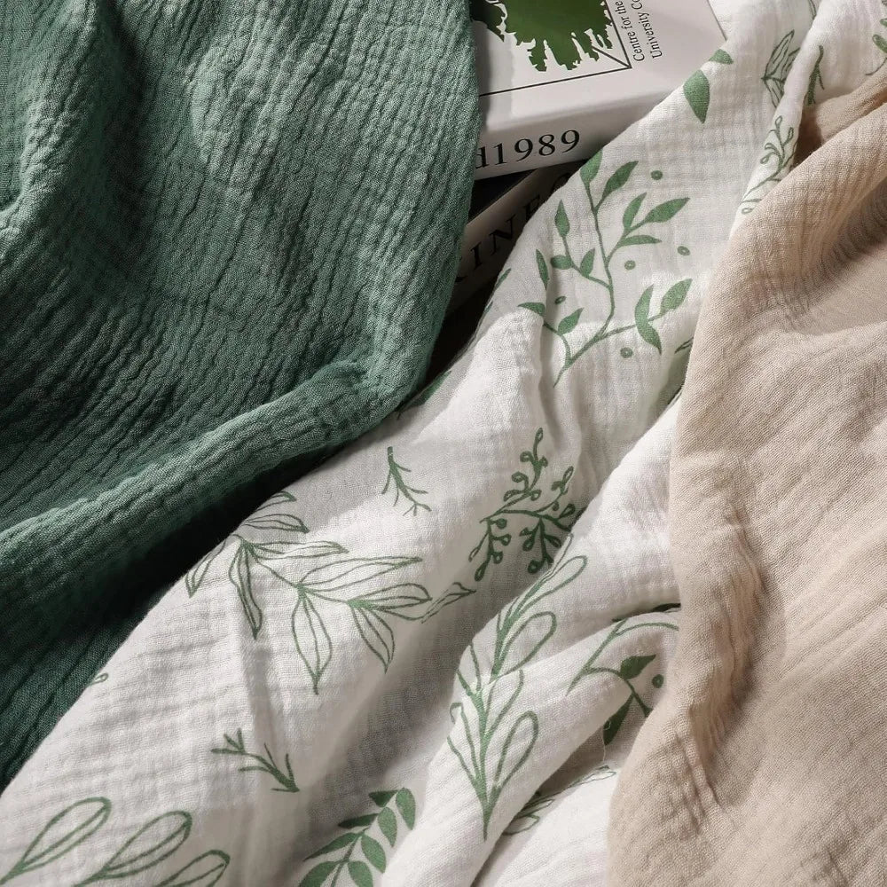 Muslin Waddle Blankets for Newborn Breathable Soft Receiving Blanket Swaddle Wrap Burping Clothes Essentials Infant Shower Items