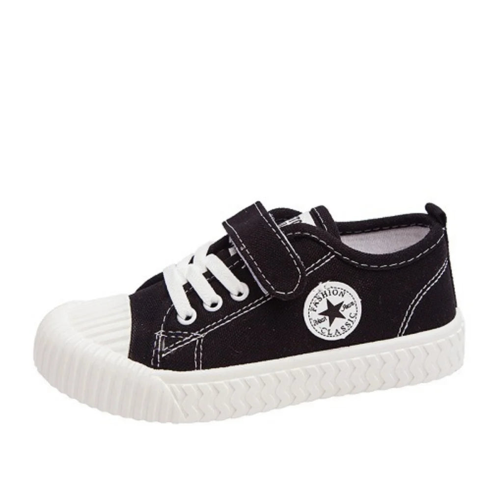 Children's Canvas Shoes Soft Sole Comfortable Cookie Shoes Boys and Girls Breathable Non-slip Leisure Sports Canvas Shoes