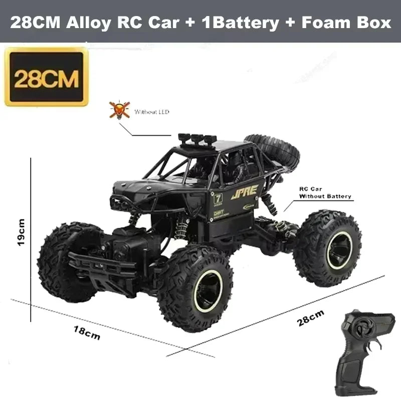 New 4WD RC Cars Off Road Remote Control Cars Radio Buggy Truck Racing Drift with Led Lights RTR Vehicle for Children’s Toy Gifts