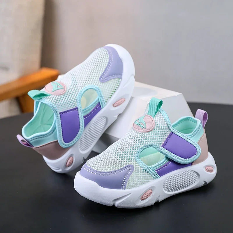 Summer Kids Boys Shoes Breathable Mesh Running Shoes For Girls Lightweight Hook Loop Toddler Shoes Child Sneakers tenis infantil