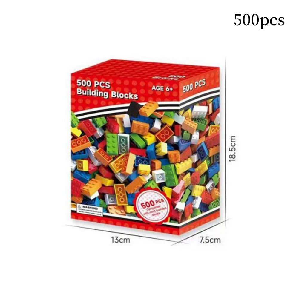 1000pcs/500pcs Building Blocks Bulk Lot Pack Sorted By Color Bricks Block Plate Toys Small Particles Bulk Compatible Legoeds