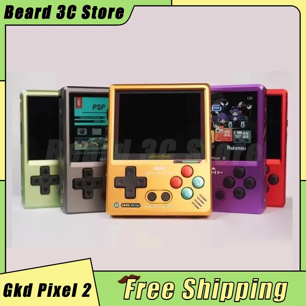 Gkd Pixel 2 - Game Kiddy Pixel 2.4 Inch Ips Screen Rk3326s Aluminium Alloy Available In Game Console Cnc Gamer Gifts Customized
