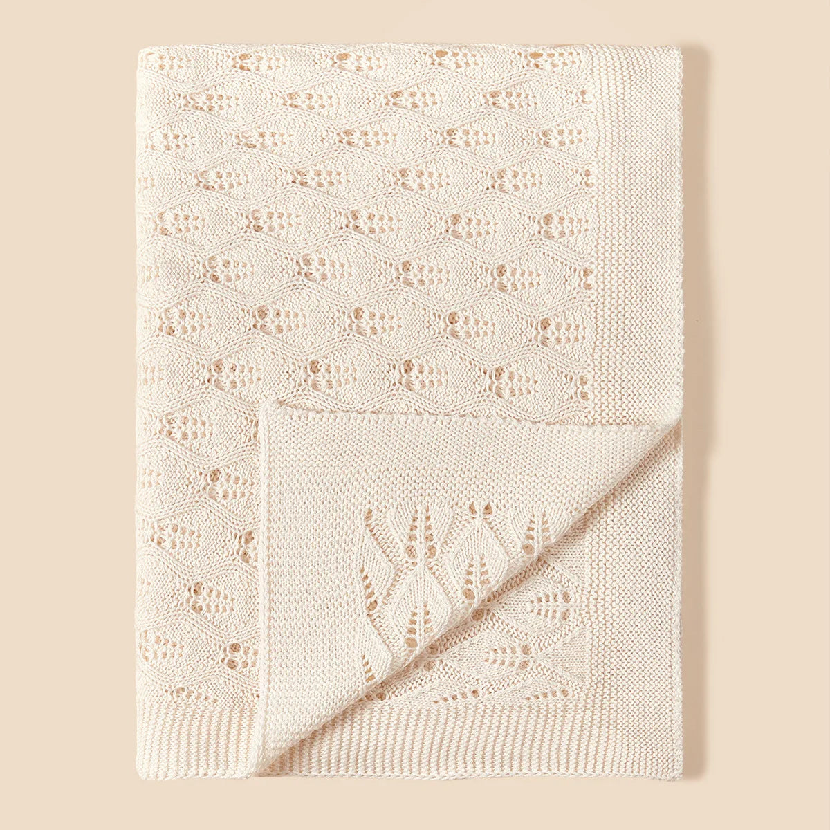 Knitted Baby Blanket Newborn Infant Swaddle Wrap Receiving Blankets 100% Cotton Crib Stroller Blanket Bath Towel
