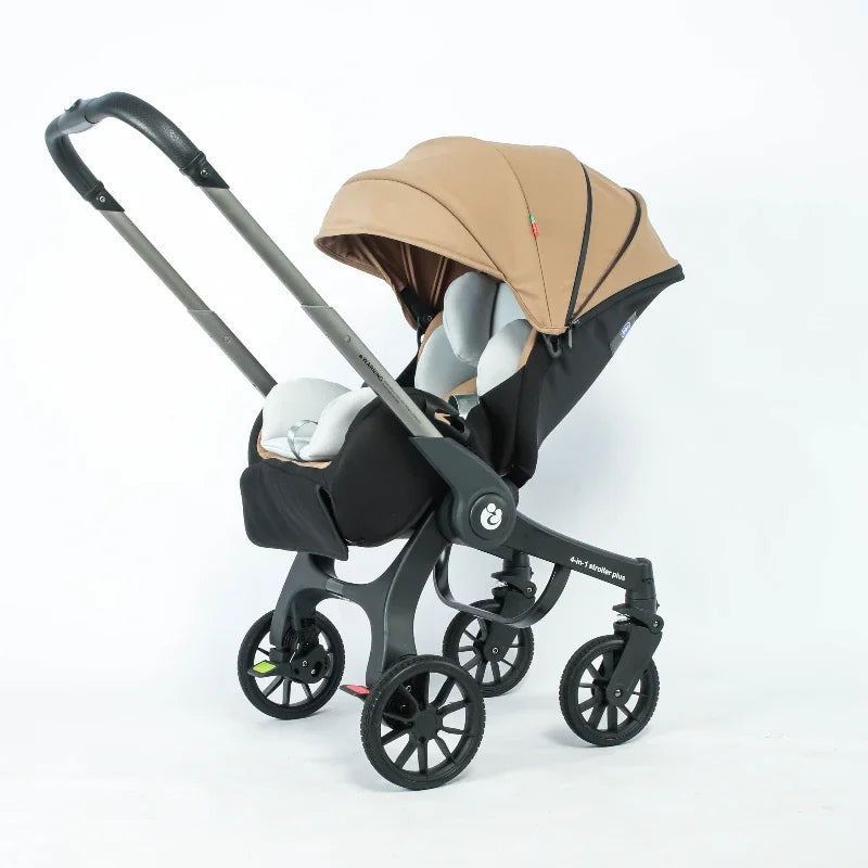 Baby Stroller 4in1 EU Stock, 3 in1 baby trolley car with car seat,multifunctional foldable easy portability baby carriage