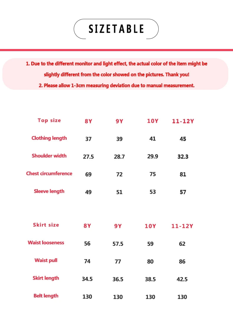Two Piece Autumn And Winter Girl's New Cute Bubble Sleeve Knitted Round Neck Princess Daily Casual Birthday Party Clothing Set