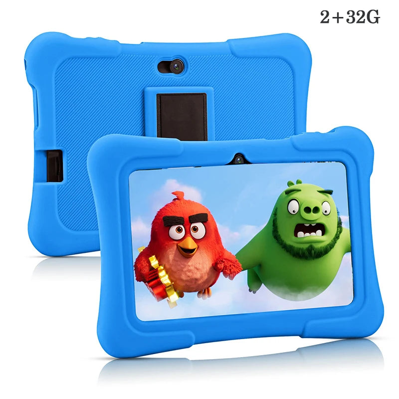 7Inch Android Kids Tablet 2GB 32GB Toddler Tablet with Hebrew Bluetooth WiFi Shockproof Case Kiddies Study Educational Toy Gift