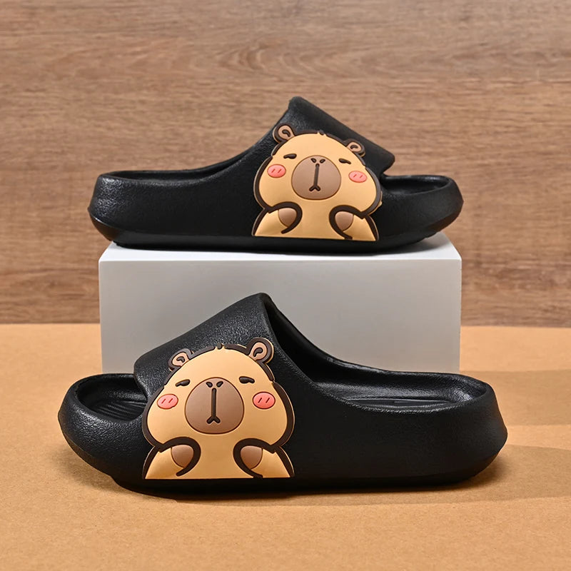 2025 Cute Capybara Design Non-slip Soft Sole Home Furnishing Slippers Slides Bathroom Beach Indoor Sandals EVA Material