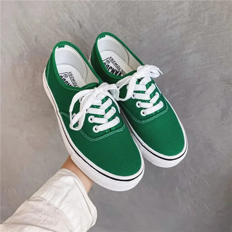 Children's Slip-On Canvas Shoes – Breathable, Solid Color Casual Footwear with Thick Soft Sole and Flat Bottom for Outdoor Wear