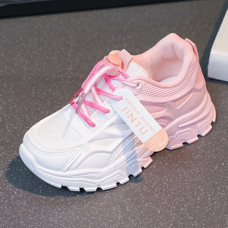Boys' And Girls' Running Shoes Ultra Lightweight Soft Bottom Breathable Mesh Summer New Style Children's Sports Shoes
