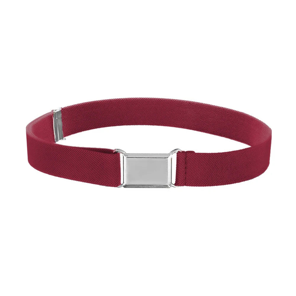 1pcs Kids Elastic Belts Boy Girl Adjustable Elastic Canvas Waistband Stretch Waist Belt With Buckle Student Belt Neutral Belts