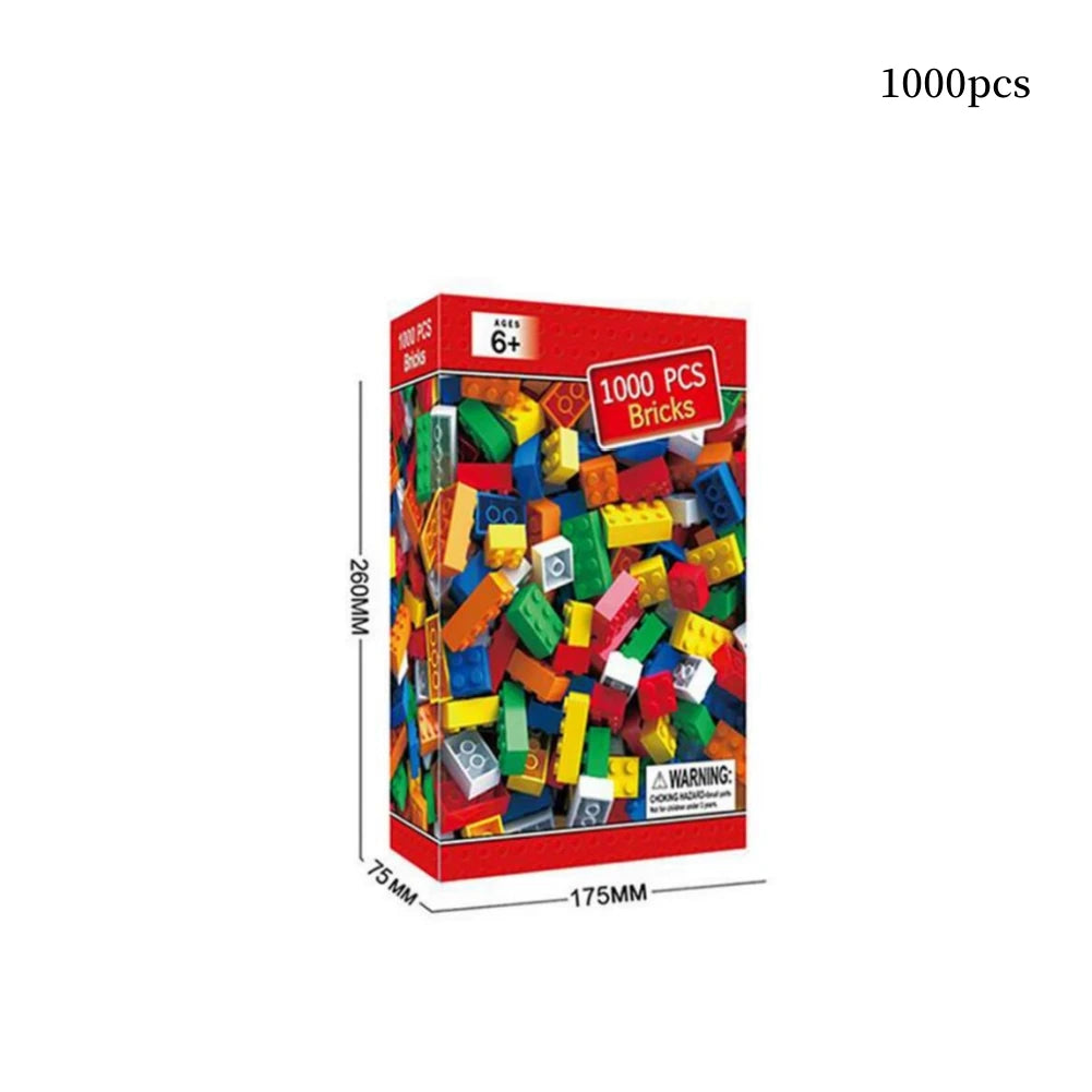 1000pcs/500pcs Building Blocks Bulk Lot Pack Sorted By Color Bricks Block Plate Toys Small Particles Bulk Compatible Legoeds