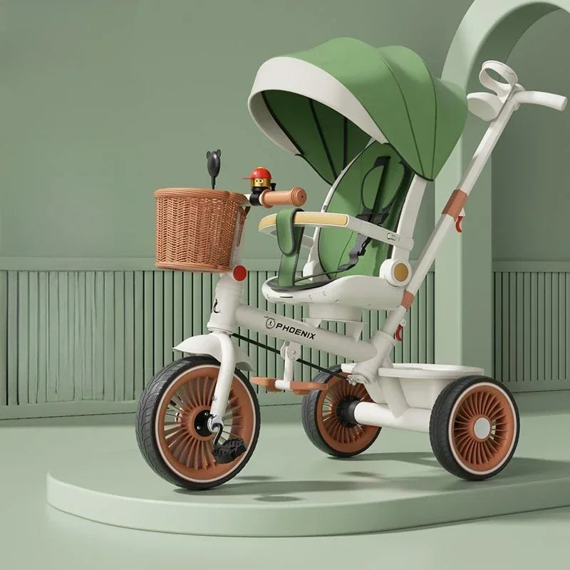 2025 New Push Tricycle Three-wheel Baby Stroller Lightweight Children's Bicycle Multifunctional Stroller