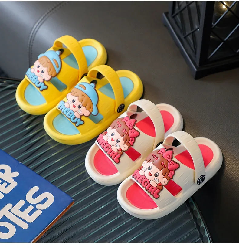Cute Cartoon Children's Slippers with Non-Slip Soles for Boys and Girls