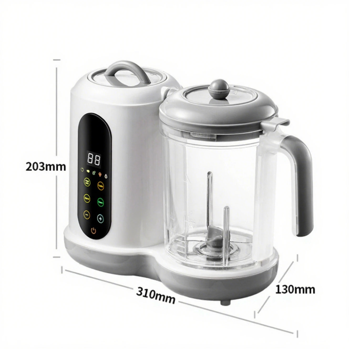 Multifunctional Baby Food Maker Automatic Baby Food Processor Steamer Food Mills Puree Blender Milk Warmer With Temp Display