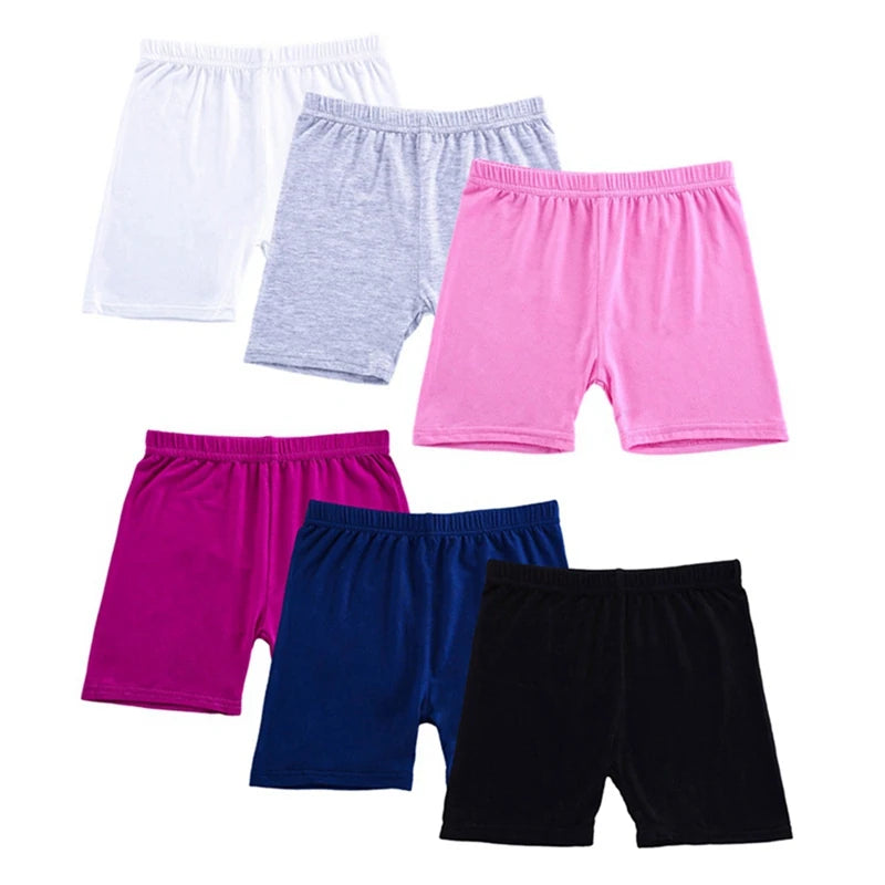 6Pcs/Set Candy Color Cotton Girls Short Safety Pants Kids Underwear Leggings Children Summer Cute Shorts Underpants for 2-10Y