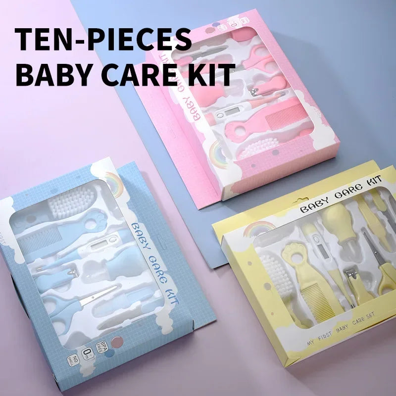 Nasal Suction Device Set, Comb, Baby Brush, Thermometer Tool, Care Set, Complete Accessories, Ten Piece Set, Material Safety