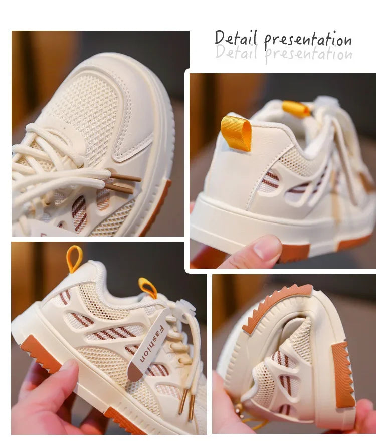 Kids' Breathable Sport Sneakers – Non-Slip Casual Outdoor Shoes for Boys and Girls, Ideal for Autumn and School Wear