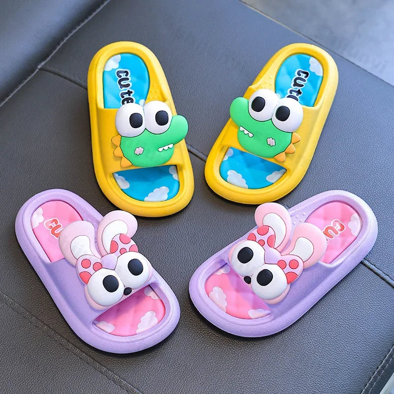 Children Slippers Cute Cartoon Summer 2025 Outdoor Comfortable Anti Slip Platform Kids Soft Indoor Bathroom Shoes Beach Sandals